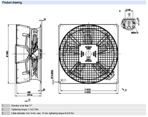 ebmpapst W6D910-HA01-01 High Airflow Electric Motor Cooling Unit Dry Cooling <b>Fan</b> for Manufacturing Plants - Product Image 5