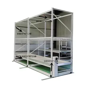 Automatizado planta crescendo 3 nível vertical crescer cremalheira sistema vertical agricultura racking rolamento mesa banco aquaponics inundação crescer cama