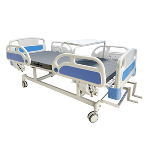 Lit d'hôpital à manivelle à deux fonctions certifié ISO pour soins à domicile Lit médical pour patients en acier ABS plastique - Product Image 2