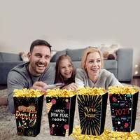 Boîte à popcorn en papier écologique pour la décoration de fête européenne et américaine