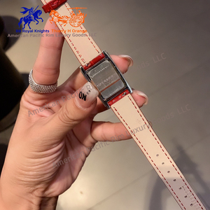 Reloj de Lujo para Mujer, Caja de Acero Inoxidable 316L, Esfera Cuadrada con Correa de Cuero, Regalo Empresarial para Longinesing - Product Image 5