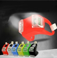 Farol barato de bicicleta de silicone, duas peças, luz dianteira e traseira de led e cofre para bicicleta