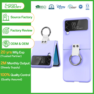 Funda Protectora Plegable de Metal con Anillo, de Lujo y Resistente a Impactos, para Teléfono Móvil <span class=keywords><strong>Flip4</strong></span>, Marca Soonleader - Product Image 1