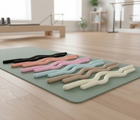 Barre d'haltères en silicone pour Pilates et yoga, idéale pour l'entraînement à domicile.