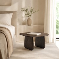 Table basse carrée en bois brun de style antique moderne et minimaliste pour salon, meubles de salon