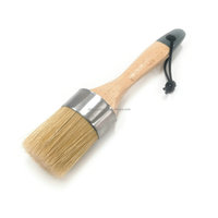 WM1618a Pinceau à craie et cire de 50 mm pour meubles, petit pinceau ovale rond à poils mixtes pour la peinture ou l'épilation à la cire