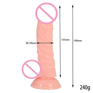 Fabriek Zwarte Huid Pvc Dildo Met Zuignap Zachte Realistische Penis Lul Voor Vagina Anale G-Spot Stimulatie Seksspeeltjes Voor Vrouwen - Product Image 3