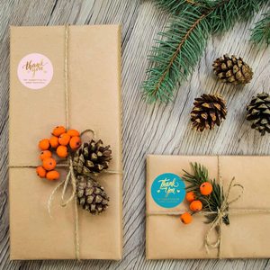 1.5 "Cảm Ơn Bạn Nhảy Nhổm Cho Doanh Nghiệp Nhỏ Dán Với <span class=keywords><strong>4</strong></span> Thiết Kế Vòng Dán Nhãn Cho Thiệp Chúc Mừng, Hoa Bó Hoa - Product Image 5