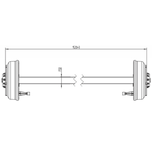 Nouvelle remorque d'<span class=keywords><strong>essieu</strong></span> de frein 1500KG avec galvanisation à chaud et finition peinture noire - Product Image 3