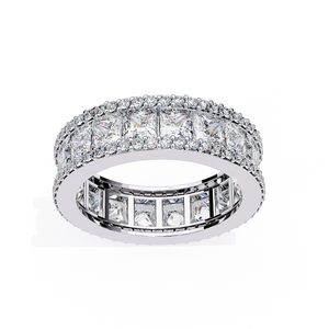 Trendy <b>Silver</b> Diamond Band <b>Ring</b> for Women Minimal Look Polished Finish Stylish Jewelry Gift - Product Image 1