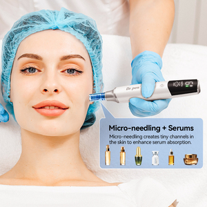 Nuevo diseño de dispositivo portátil para el hogar, lápiz eléctrico MTS M9 para el cuidado facial y del cuero cabelludo, <span class=keywords><strong>dermapen</strong></span> con microagujas, con logo. - Product Image 6