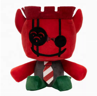 Peluche Kawaii Rouge Anime de Jeu, Rembourrée en Coton PP, Jouet Créatif, Périphérique de Jeu, Décoration de Collection, Cadeau