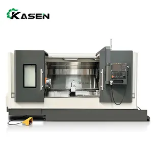 china cnc lathe machine fanuc system 3 axis cnc lathe slant bed cnc lathe TCK56X1500mm with live tooling