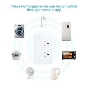 Cho tuya AU kép tường Ổ cắm thông minh Wifi ZigBee chuyển đổi với Alexa & Google nhà 10A Max. current 250V Max. Điện áp - Product Image 4