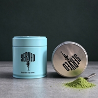 Boîtes hermétiques pour matcha 30g 50g, boîtes métalliques de qualité alimentaire, contenants ronds vides pour l'emballage de poudre de matcha