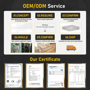 Parc de jeu moderne en plastique pour <span class=keywords><strong>chien</strong></span> Clôture de niche pliable facile à assembler pour petits chiots de taille moyenne animaux de compagnie - Product Image 3