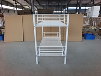 Lit en métal tube carré rond à deux étages Cadre de lit superposé en fer blanc bon marché