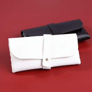 Funda de cuero para gafas de sol con hebilla de gamuza Estuche para gafas y bolso - Product Image 1