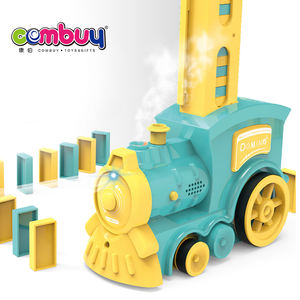 Ensemble de blocs de construction de voiture jouet à pulvériser, train de <span class=keywords><strong>dominos</strong></span> automatique avec 80 pièces - Product Image 3