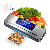 envasadora al vacio selladora al vacio de alimentos 75kPa 50W 30cm pantalla tactil impermeable cortador integrado