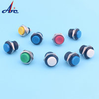 Vente en gros 16mm Mini interrupteur à poussoir momentané tête en plastique boîtier en métal interrupteurs à bouton pour machine d'arcade électrique