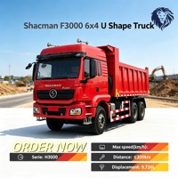 Camion benne d'occasion Shacman F3000 6X4 en U, conçu pour le transport lourd avec stabilité améliorée