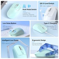 Souris sans fil ergonomique 2,4 G BT double mode, optique, rechargeable, en plastique, pour droitier, souris Bluetooth