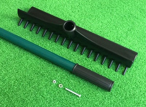 Alliage d'aluminium 17 têtes pour équipement de golf Zone de conduite Piège à sable <span class=keywords><strong>Bunker</strong></span> Rake Golf Lawn Grip Rake Golf Sand Rake - Product Image 6