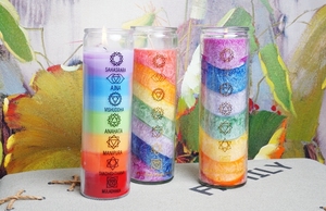 Nến nhiều lớp bảy luân xa cao cấp Chakra & Luck |   7 luân xa từ đỉnh đầu đến gốc - Product Image 4
