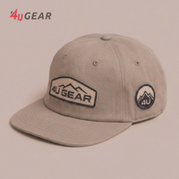 Casquettes 4U en gros de haute qualité, 6 panneaux, broderie 3D, visière plate, bicolores, pour le basketball, ajustées, type snapback, 100% coton