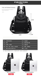 Women <b>Backpack</b> Fashion Design High Quality <b>Leather</b> Female School Bag Multifunction <b>Large</b> Capacity Travel <b>Backpacks</b> - Product Image 3