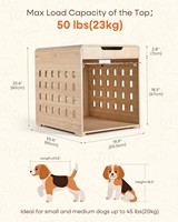 Maison et cage multifonctionnelle moderne et écologique en bois pour animaux de compagnie, table d'appoint avec fermeture à boucle pour chiens, chats, lapins et petits animaux