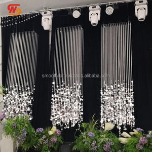 Rideaux de paillettes circulaires en miroir argenté brillant pour la décoration de plafond de salle de réception de mariage, événements de luxe SMOOTH - Product Image 3