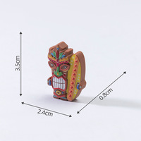Ornamen Meja Lanskap Mikro Pantai Terlaris, Dekorasi Terarium Liburan Tropis, Figur Tiki Hawaii Mini dari Resin