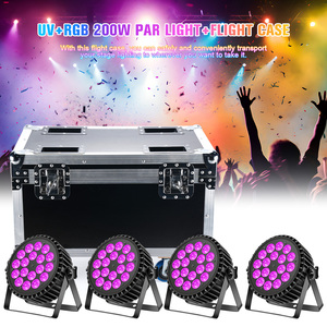 200W UV + RGB LED 18*10W DMX <span class=keywords><strong>Infinite</strong></span> Mixing y Rainbow Effect Stage DJ Par Light con <span class=keywords><strong>Flight</strong></span> Case - Product Image 2