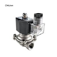Vanne à boisseau sphérique solénoïde industrielle KLION DC12-24V AC110V AC220V en acier inoxydable 304/316 certifiée ISO, normalement ouverte/fermée, 2 voies, 1 1/2 pouce, pour eau et huile