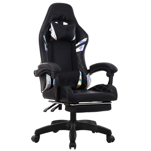 Silla Gamer de Cuero con Ruedas, Giratoria 360°, con Altavoces RGB, Tipo Cabina de Carreras, en Promoción con Muestra Gratis - Product Image 1