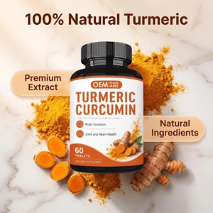 Natural <strong>Turmeric</strong> <strong>Curcumin</strong> <strong>Tablets</strong> for Brain Function Joint &amp; Cardiovascular Wellness Support Dietary Supplement OEM - Product Image 3