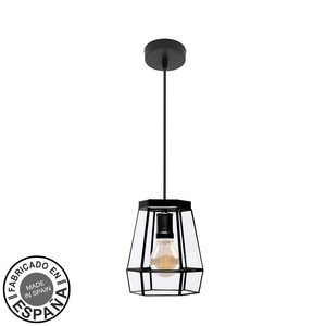 colgante de luz e27 negro, dimensiones <b>18x18</b> cm, ideal para iluminar y decorar espacios interiores. - Product Image 1