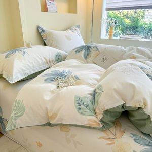 ホームテキスタイル100% コットンプリントベッドシーツセットクイーンキングサイズカスタマイズ羽毛布団カバー寝具セット - Product Image 2