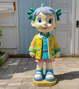 Centro commerciale quadrato vetrina vetrina giocattoli dei cartoni animati statua in fibra di vetro di mela sorelle artigianato casa giardino decorazione giardino scultura - Product Image 2