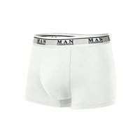 Boxers pour hommes grande taille, taille mi-haute, respirants, antistatiques, en coton biologique OCS, de marque de créateur personnalisée, avec logo à la taille