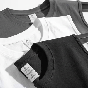 เสื้อกล้ามออกกำลังกายผู้ชายผ้าฝ้าย 100% แบบขายส่งสั่งทำพิเศษ น้ำหนัก 230 กรัม ระบายอากาศได้ดี เหมาะสำหรับวิ่ง ออกกำลังกาย ฟิตเนส แห้งเร็ว - Product Image 1