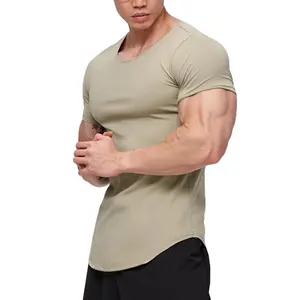 ODM Dtg Custom Men's Training Top Gym Sportswear Sublimation Slim Fit Compression Shirt Breathable Quick Dry T-shirts For Men