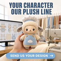 Peluche personnalisée en vinyle avec visage, fabrication OEM, poupée en caoutchouc souple avec visage, animal en peluche sur commande, personnage de dessin animé, sans stock