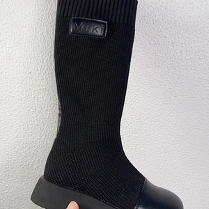 Fashion Girls Short <b>Knee</b> <b>High</b> Boots Kids Rubber Boots Black Winter Boots for Kids - Product Image 4