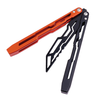 Couteau pliant d'entraînement exquis TGZUO pour débutants, couteau de décompression à lame oscillante, couteau de poche sûr à lame en acier inoxydable