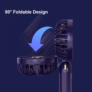 Ventilateurs à main électriques portables miniatures avec logo personnalisé, écran LED, 1200 mAh, 6 vitesses, vent puissant, pliables, rechargeables par USB, moteur sans balais - Product Image 5