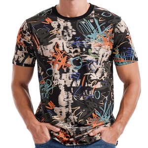 T-shirt Homme Vintage Effet Vieilli 2024 en Coton Lourd Tricoté avec Logo Personnalisé Style Rétro Streetwear Respirant Commande en Gros - Product Image 1