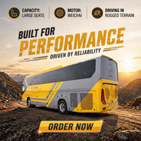 Autobus Intercity di Lusso 50 Posti, Pullman Personalizzati per Trasporto Pulito a Lunga Percorrenza, Disponibile LHD/RHD